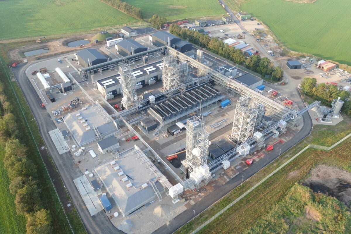 drone photo of Kassø e-Methanol Facility